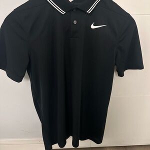 Nike Black Sporty Polo Shirt with Moisture-Wicking Fabric